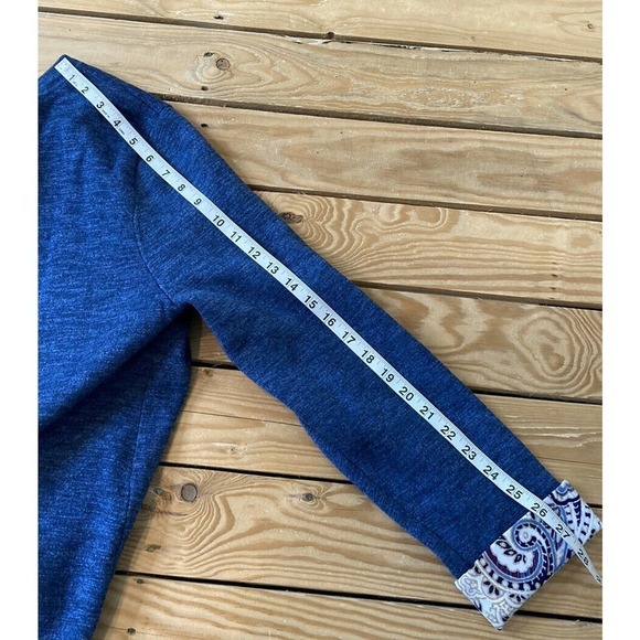 CHICO'S Paisley Open Front Cardigan Size 2 - Picture 7 of 7